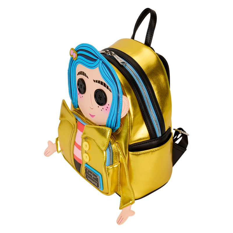 Loungefly Coraline 15th Anniversary Laika Doll Metallic Cosplay Mini Backpack-zoom-5