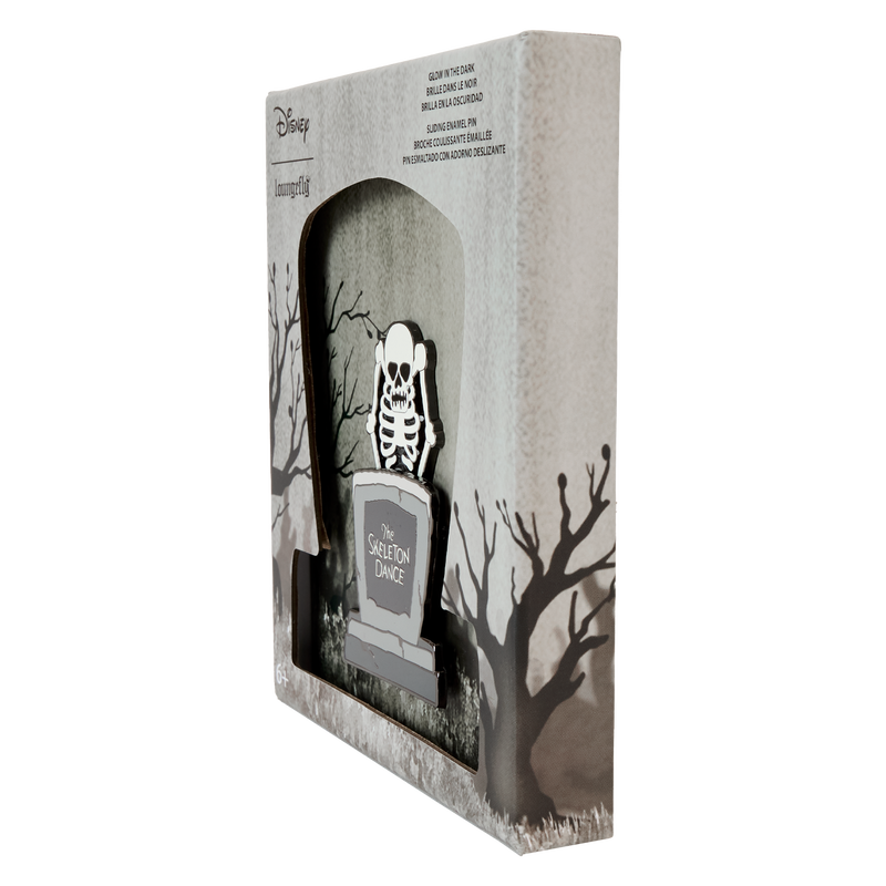 Loungefly The Skeleton Dance 95th Anniversary Glow 3" Collector Box Sliding Pin-zoom-2