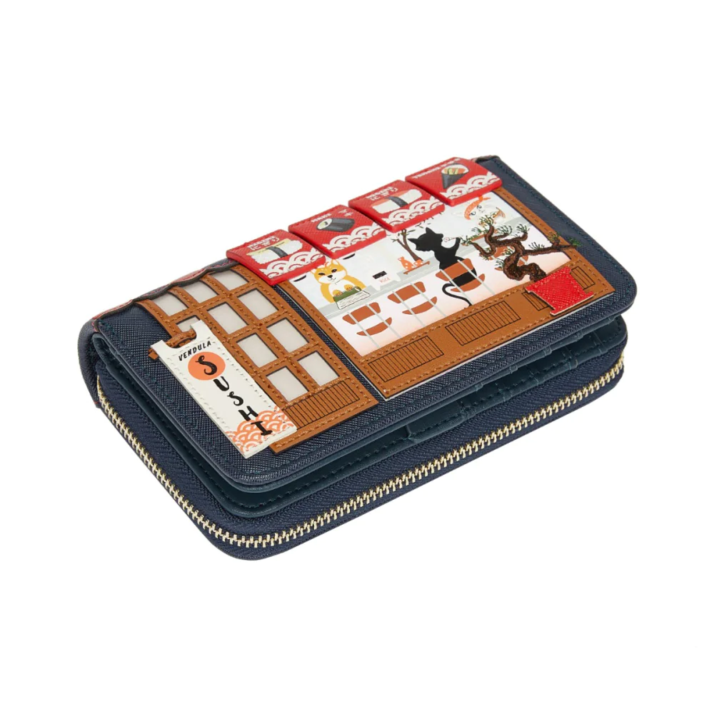 Vendula London Vendula Sushi - Blue Edition Medium Ziparound Wallet-4