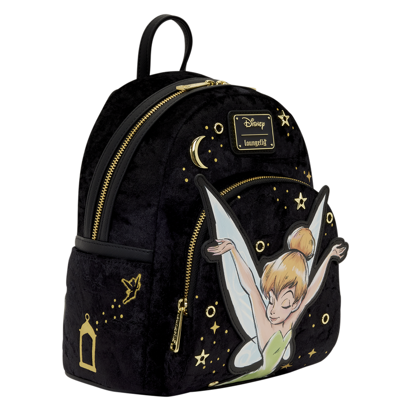 Loungefly Tinker Bell Pixie Dust Velvet Mini Backpack-3