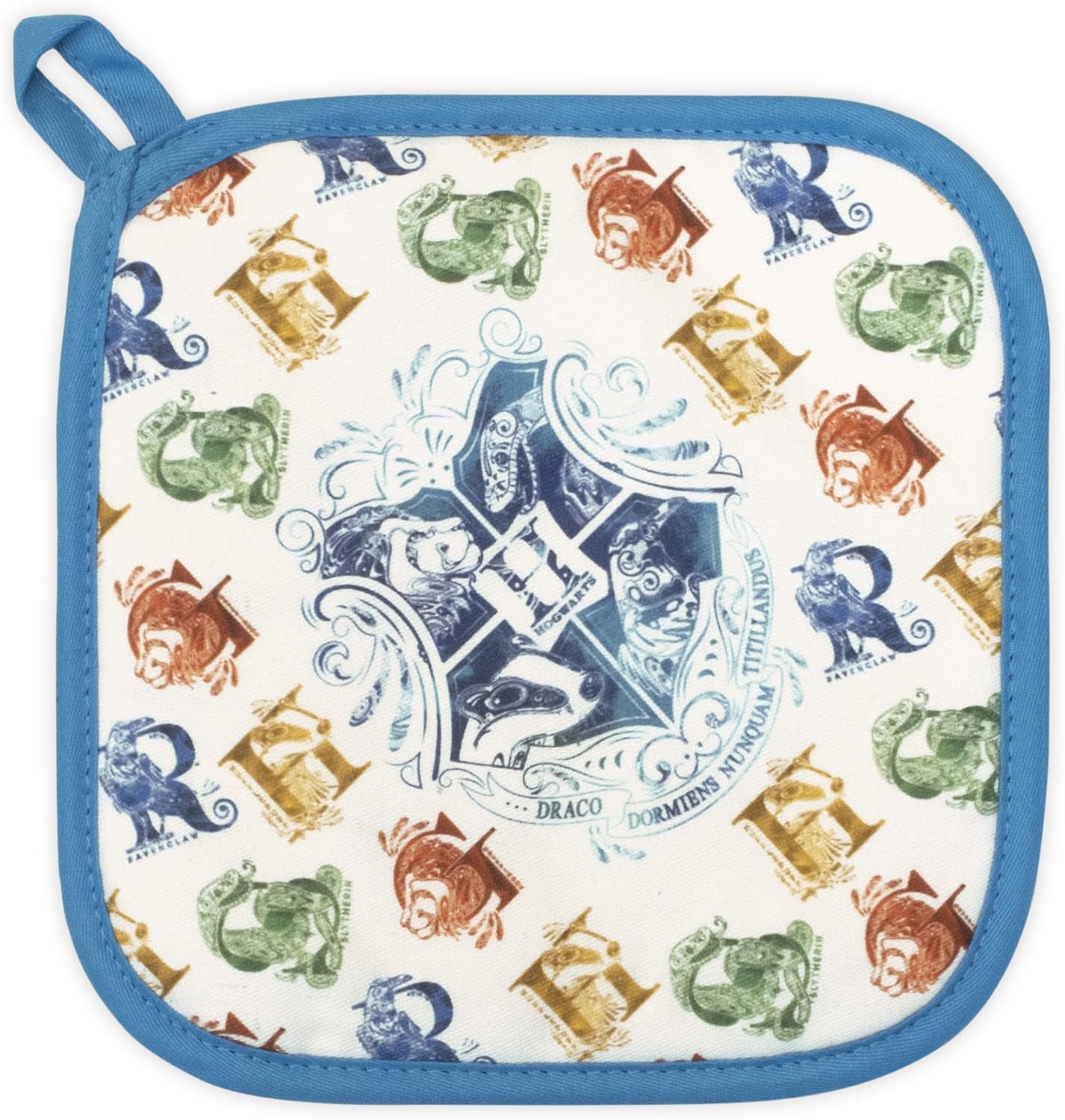 Harry Potter Hogwarts Houses Kitchen Set: 3 Pc Collection- Towel, Mitt, Pot Holder