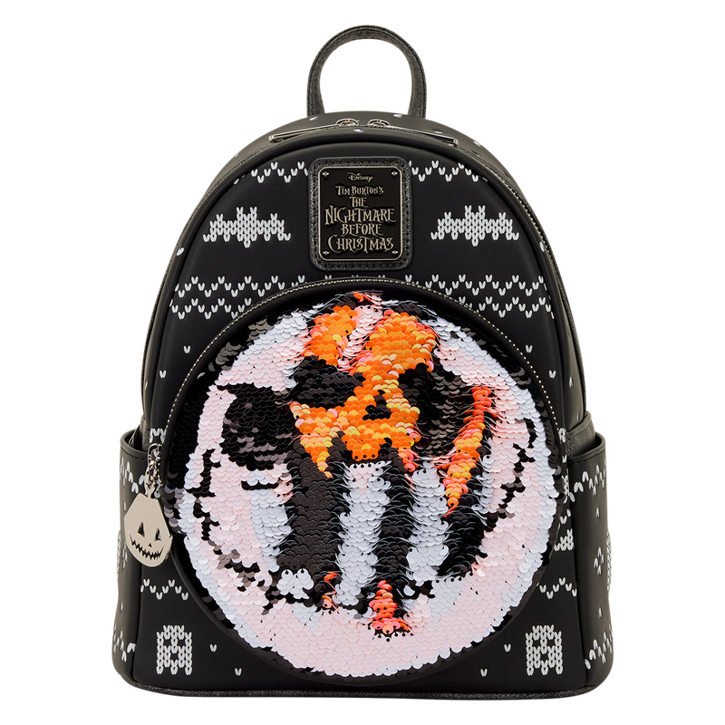 Loungefly Disney The Nightmare Before Christmas Jack Skellington Reversible Sequins Mini Backpack-zoom-2