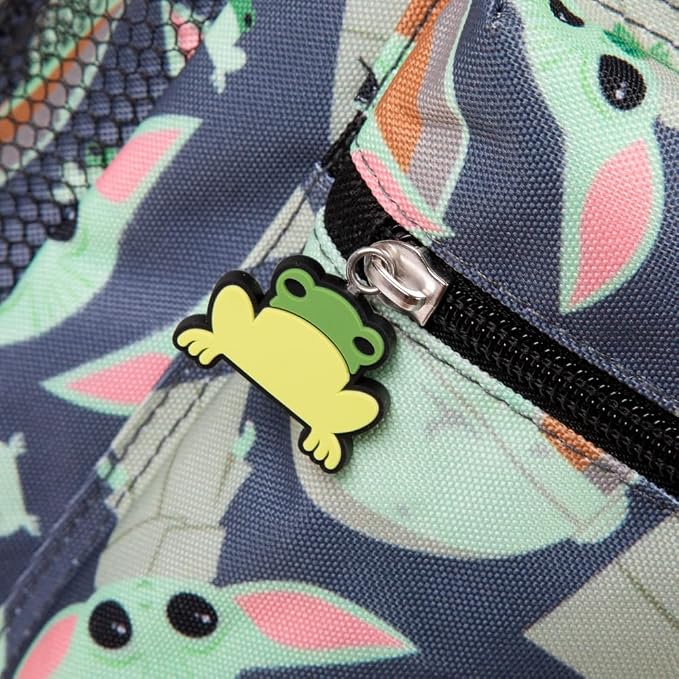 Bioworld Mandalorian Kids Baby Yoda All Over Print Black Backpack, Baby Yoda-6