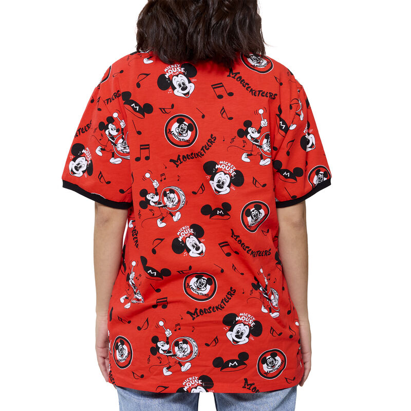 Loungefly Apparel Disney100 Mouseketeers All-Over Print Unisex Ringer T Shirt-5