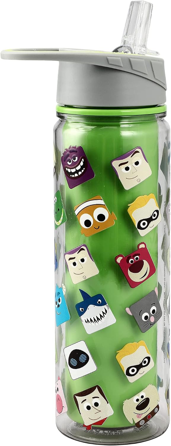 BIOWORLD Disney Pixar Multi Character Heads Pattern Green 16 Ounces Double Wall Tritan-zoom-2