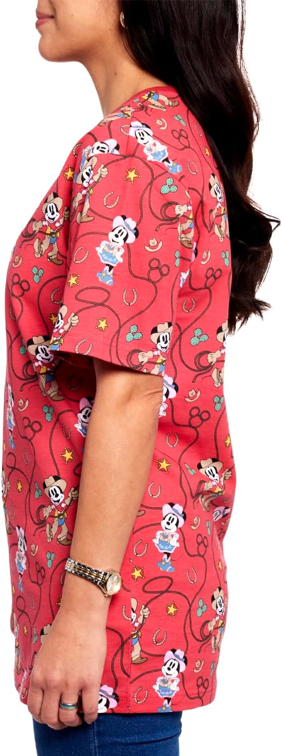 Loungefly Apparel Disney Western Mickey and Minnie Laso unisex t shirt-9