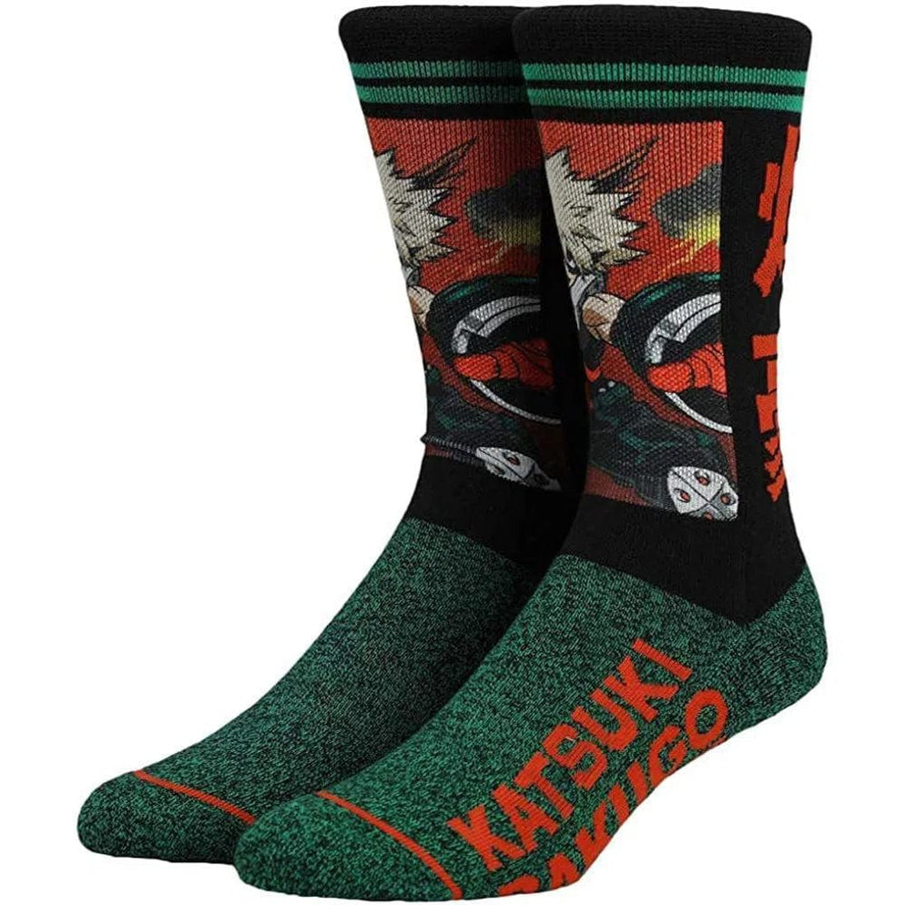 My Hero Academia - Katsuki Bakugo Crew Socks (Sublimated) - Bioworld-1