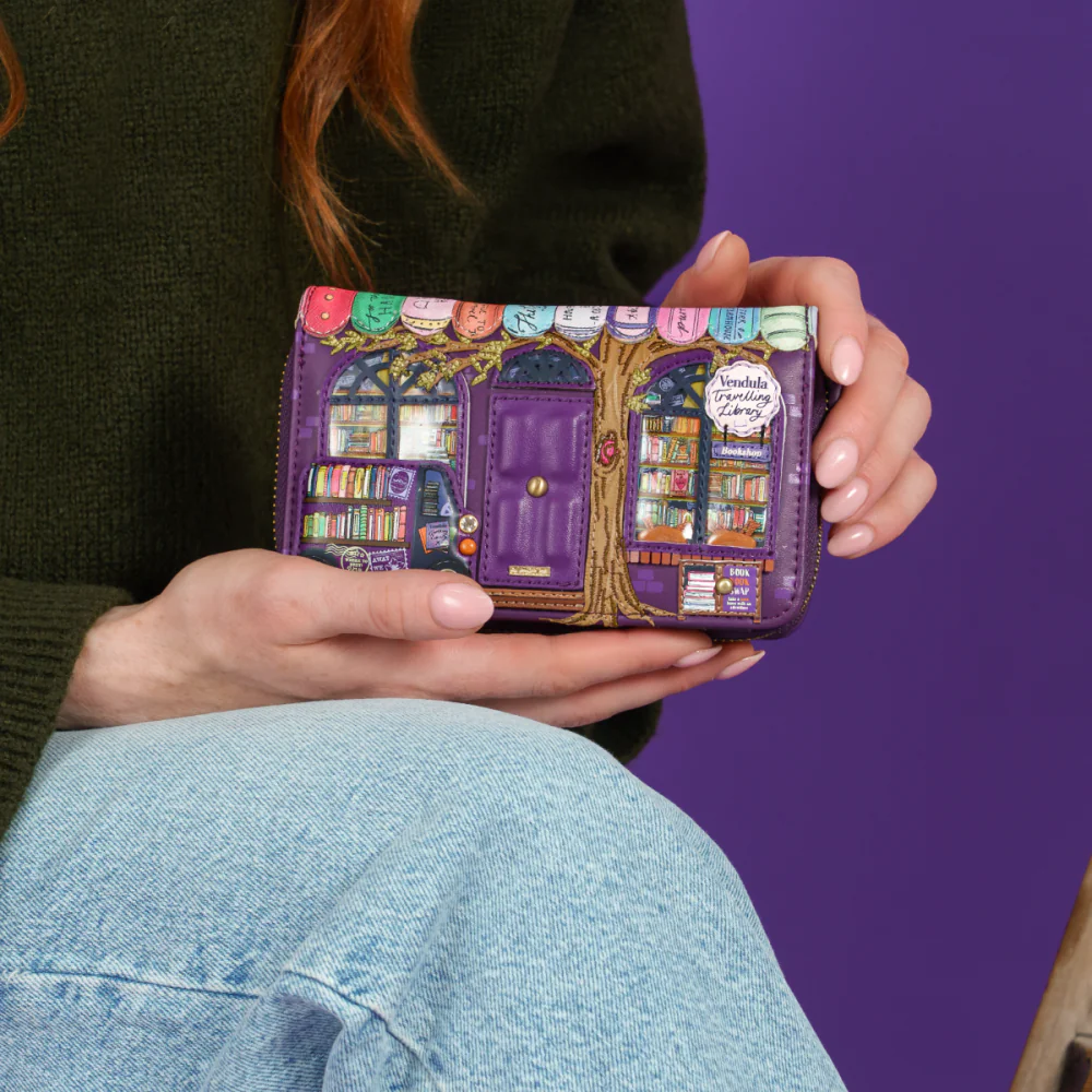 Vendula London Travelling Library Bookshop Medium Ziparound Wallet-zoom-3