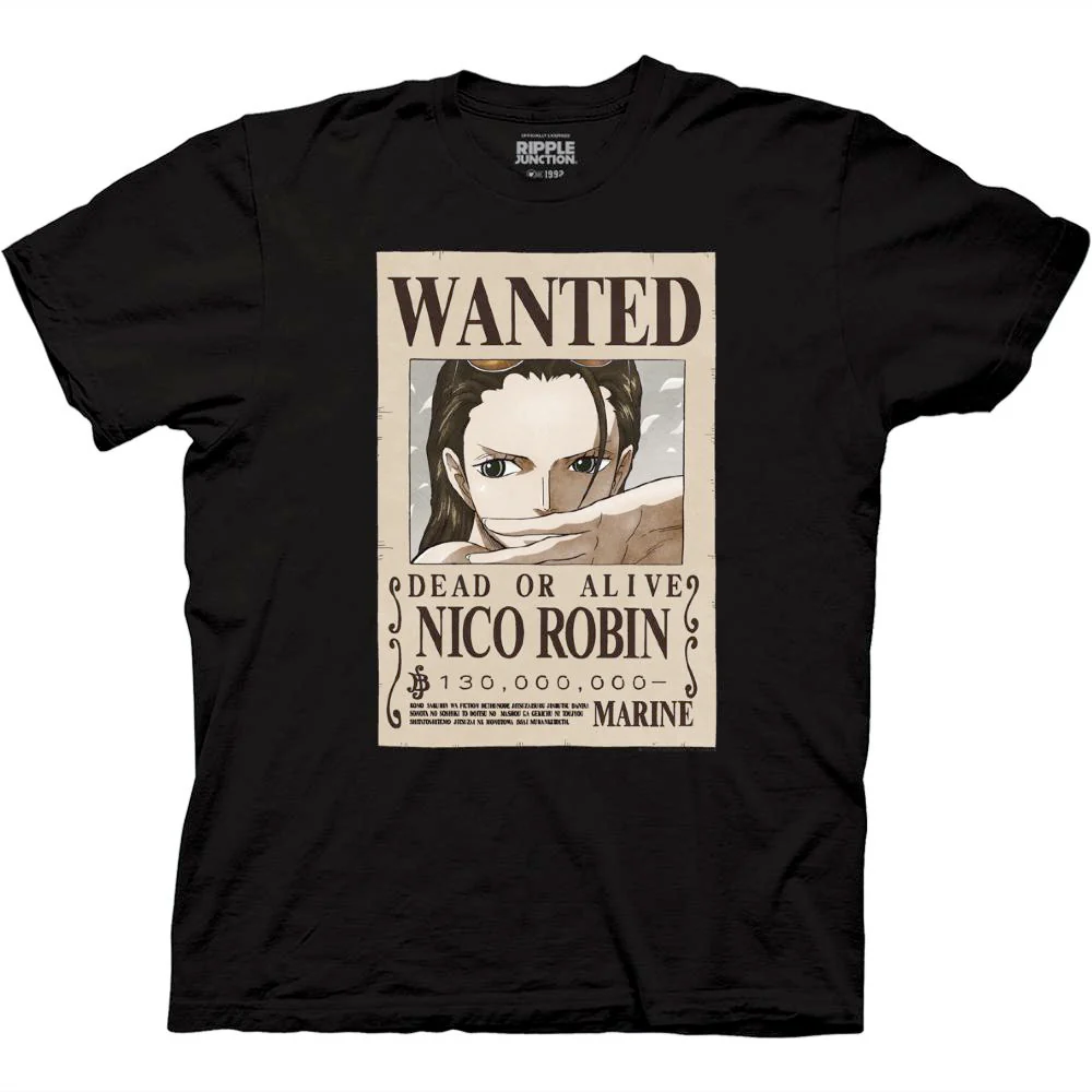 One Piece Nico Robin Wanted Poster T-Shirt-zoom-1