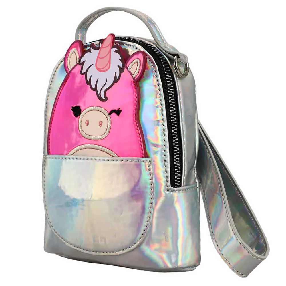 Squishmallows Lola The Unicorn White Wristlet Convertible Handbag-2
