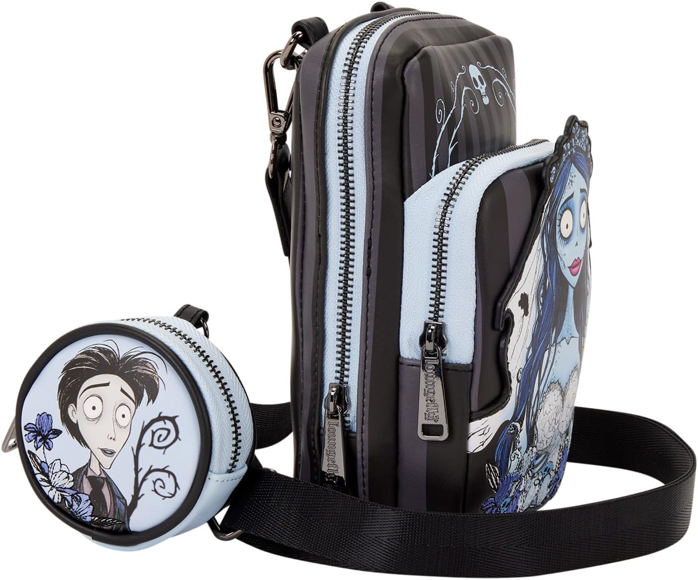 Loungefly Warner Bros Corpse Bride Emily Sling Crossbody Bag with Coin Bag