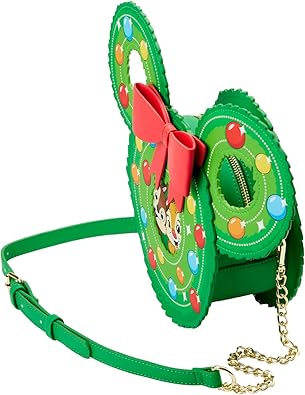 Loungefly Disney Chip and Dale Figural Wreath Crossbody-3