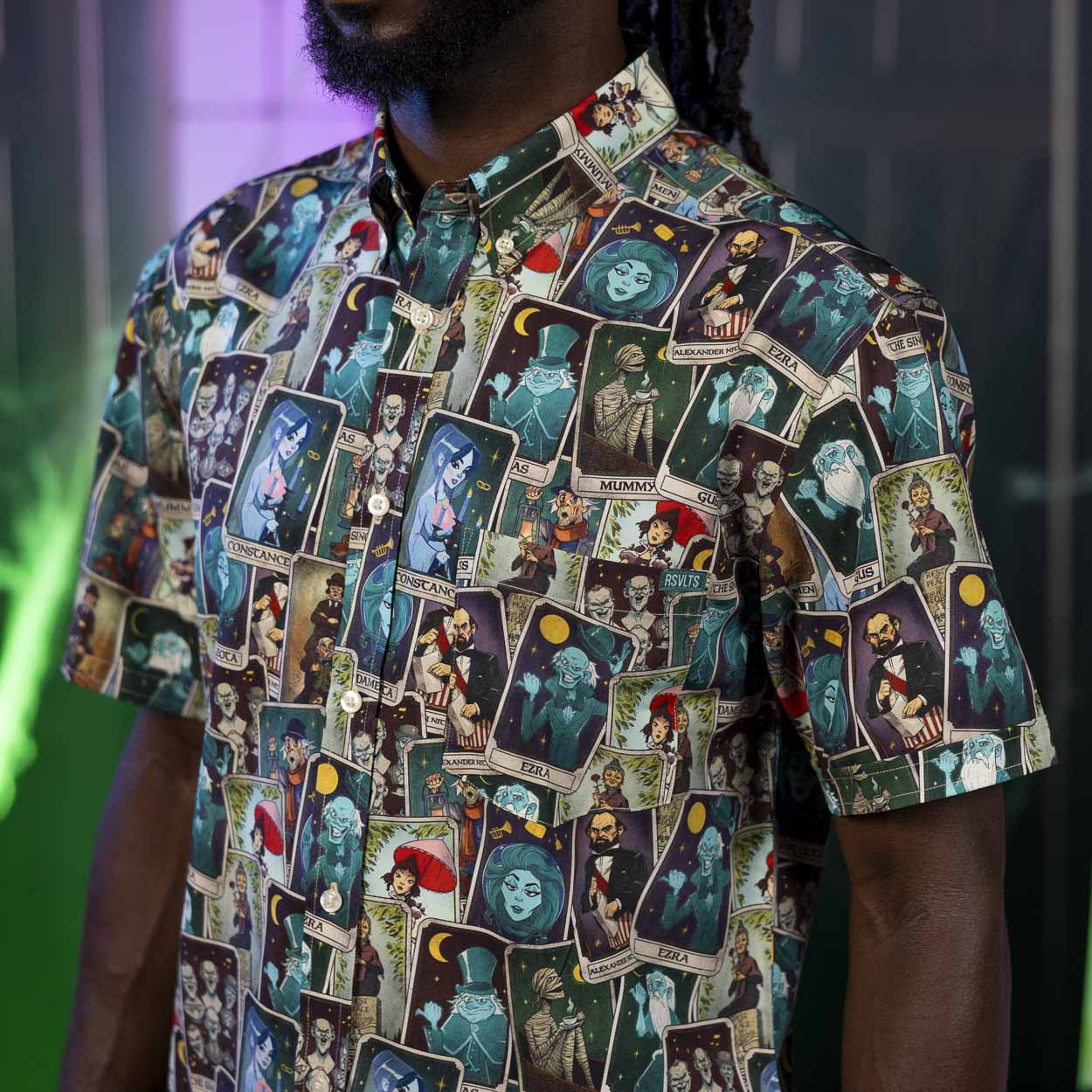 RSVLTS Disney's Haunted Mansion "Deck of the Dead" – KUNUFLEX Short Sleeve Shirt