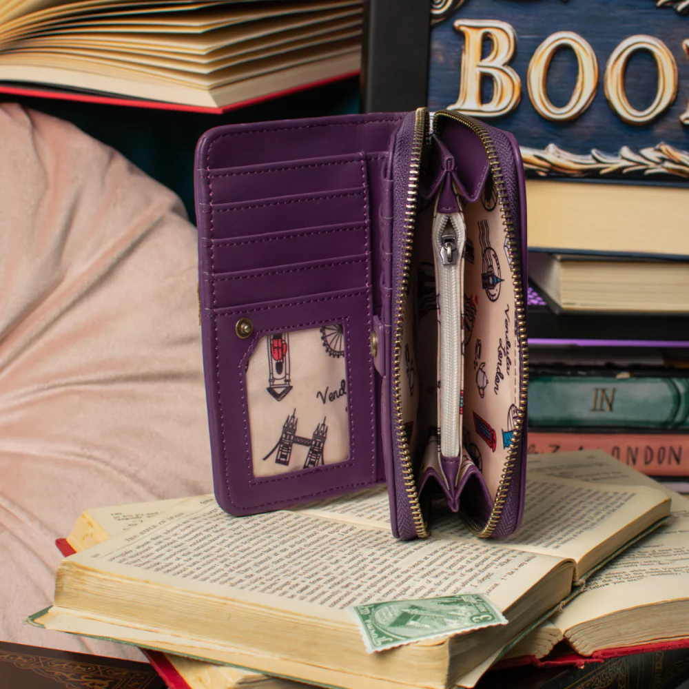 Vendula London Travelling Library Bookshop Medium Ziparound Wallet-zoom-7