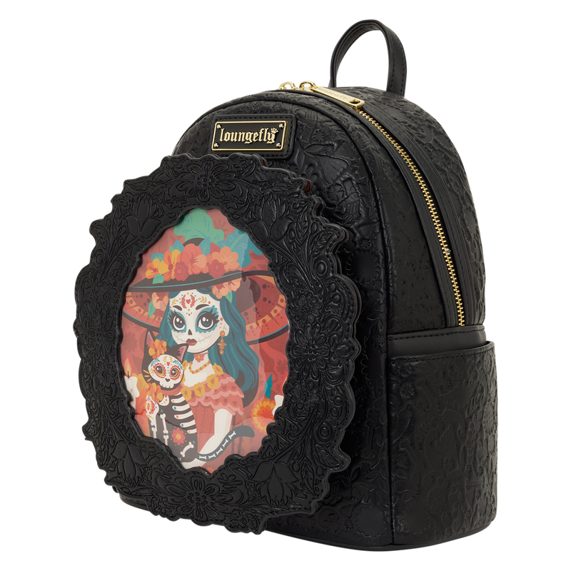 Loungefly Día de los Muertos La Catrina Photo Insert Mini Backpack-zoom-2
