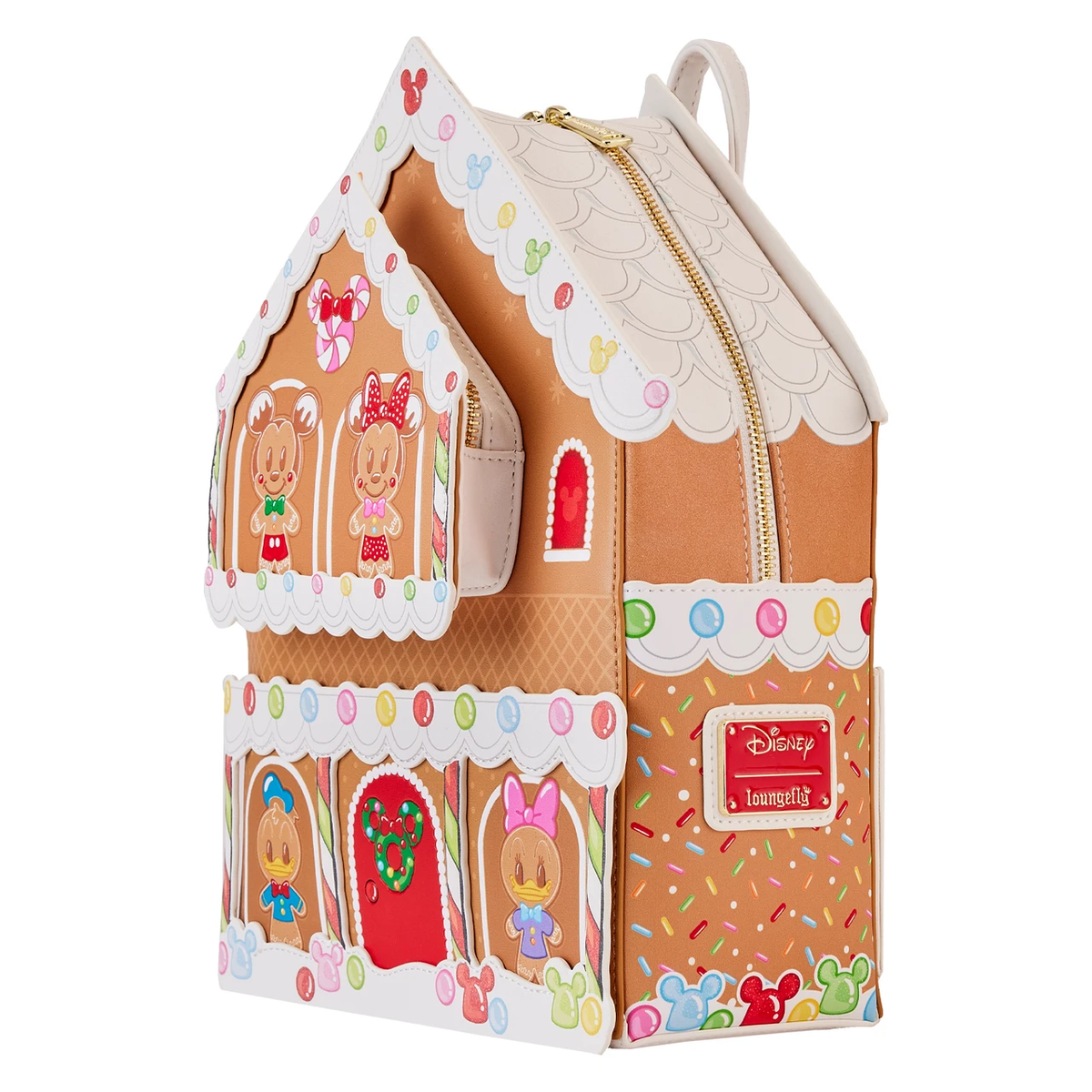 Loungefly Disney Mickey and friends gingerbread house mini backpack