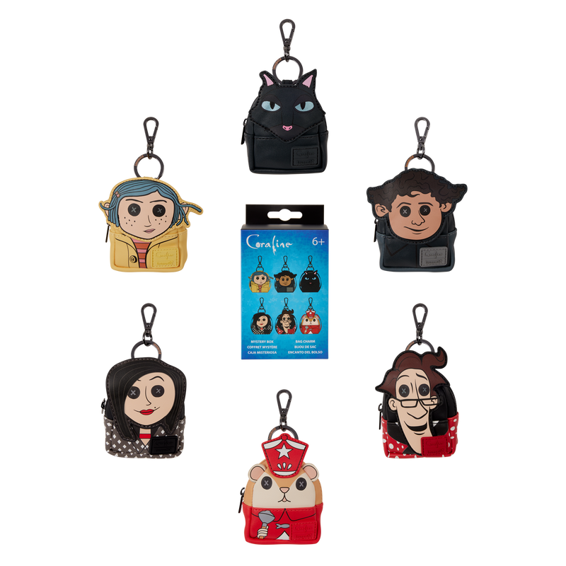 Loungefly Coraline Cosplay Mystery Mini Backpack Keychain Charm