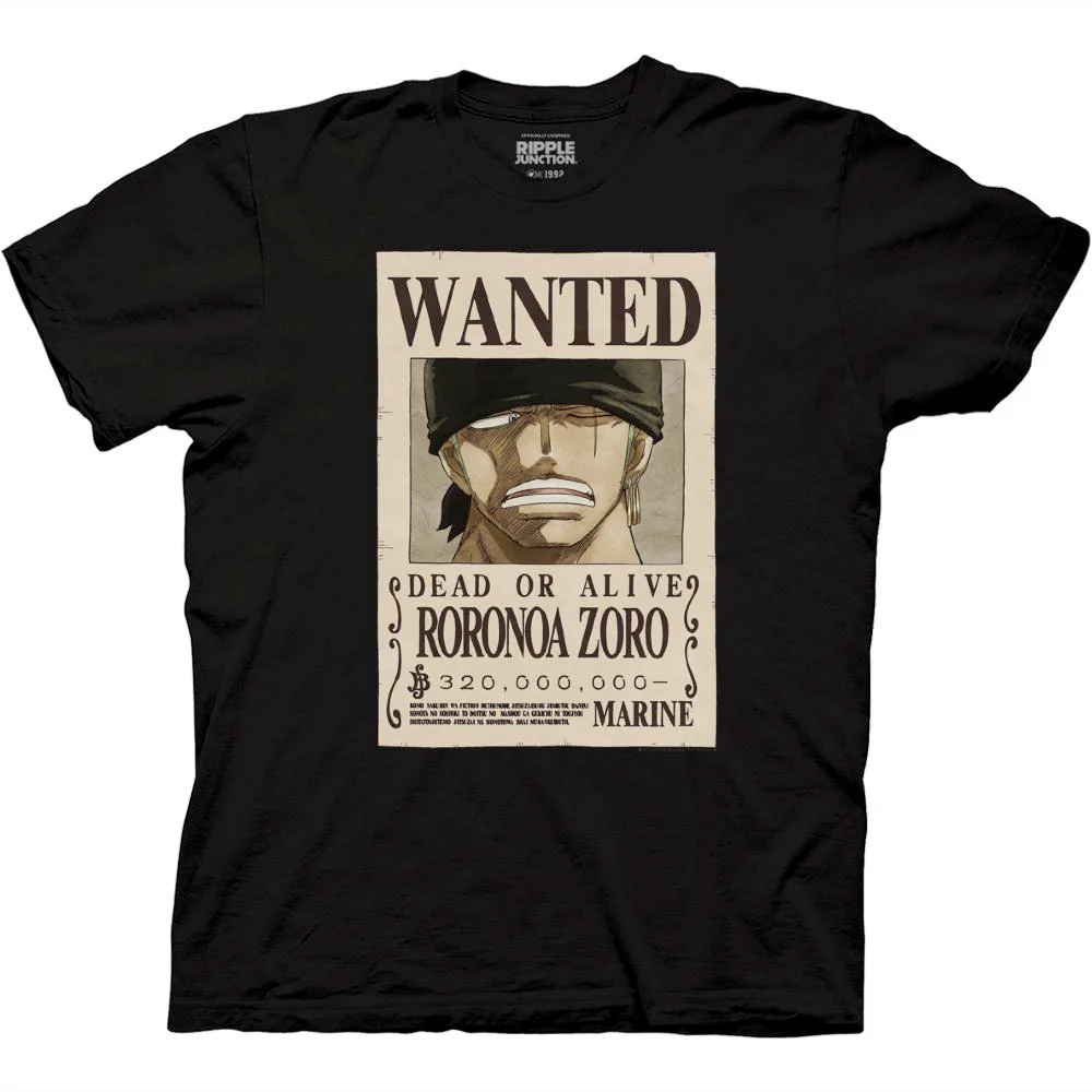 One Piece Roronoa Zoro Wanted Poster T-Shirt-1