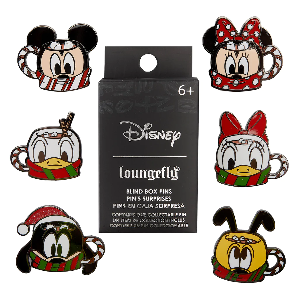 Loungefly Mickey & Friends Hot Cocoa Blind Box Pins [ONE RANDOM]