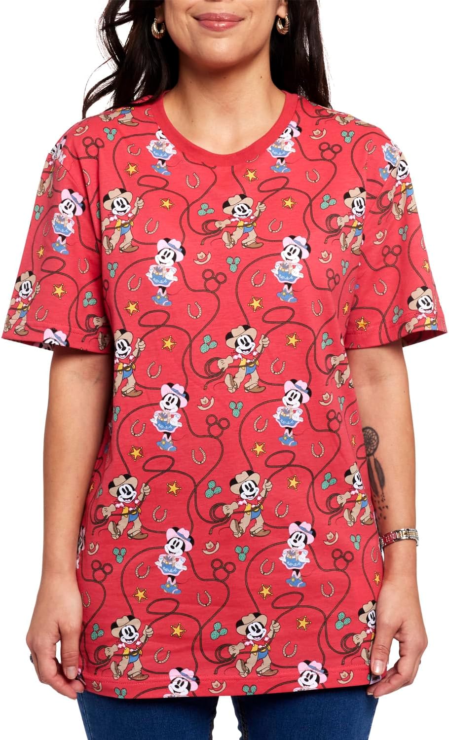 Loungefly Apparel Disney Western Mickey and Minnie Laso unisex t shirt-zoom-2