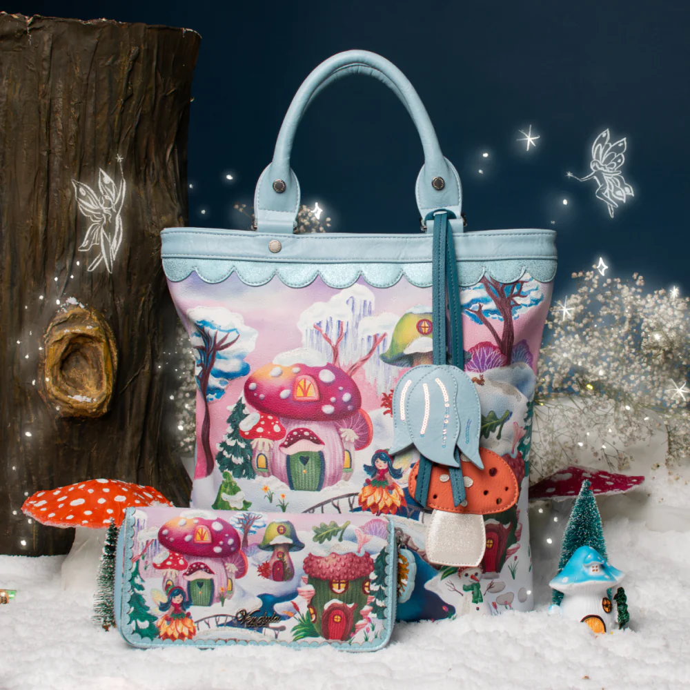 Vendula London Fairy Village Snowflake Large Ziparound Crossbody Wallet-7