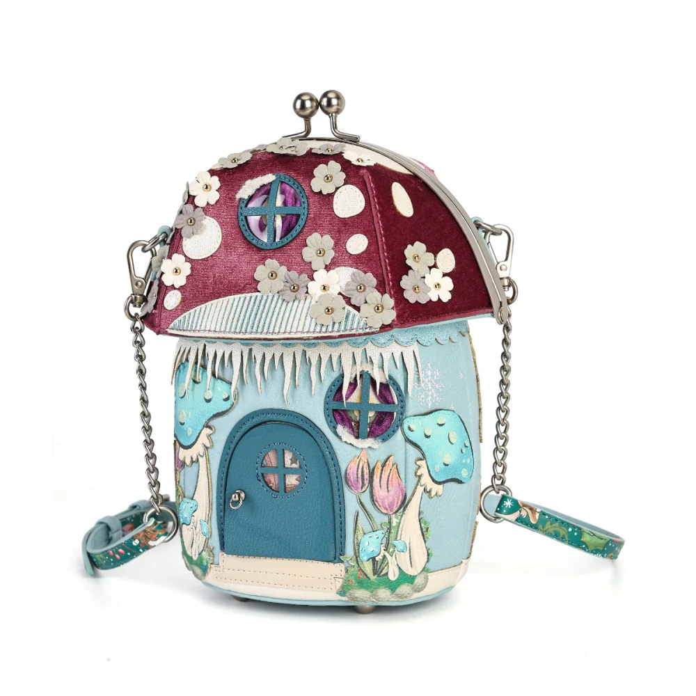Vendula London Fairy Village Snowflake Toadstool House Bag-11