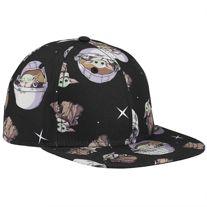 Star Wars The Child Grogu All Over Print Snapback Hat, Star Wars, One Size-zoom-2
