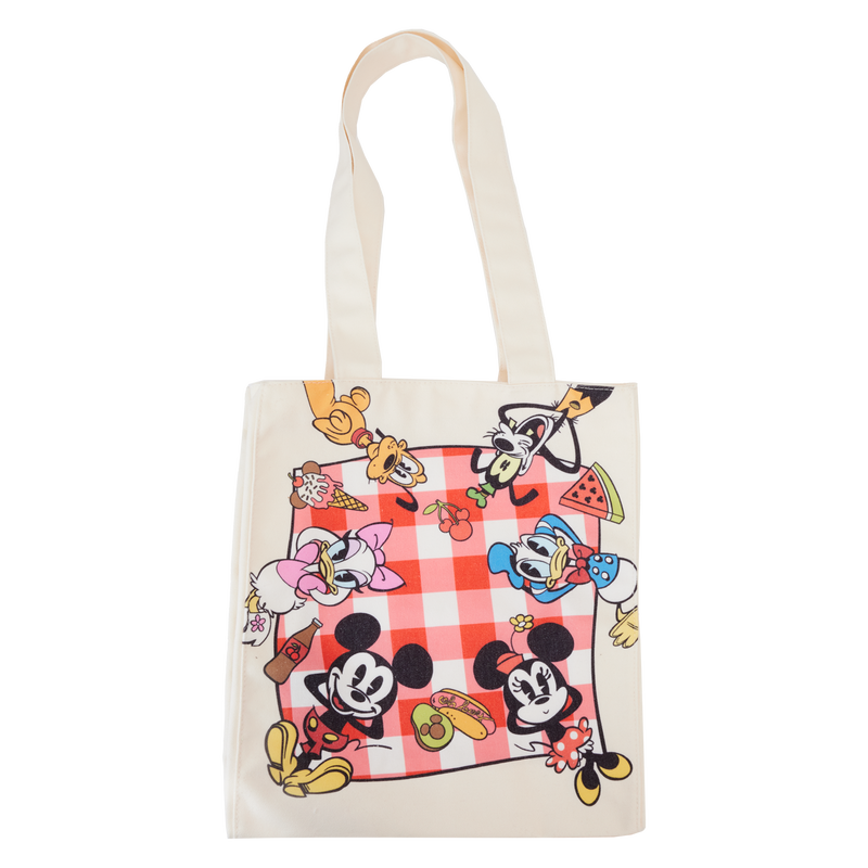 Loungefly Disney Mickey And Friends Picnic Canvas Tote Bag