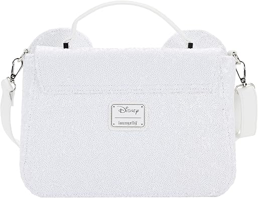 Loungefly Disney Minnie Mouse Sequin Wedding Crossbody Bag-3