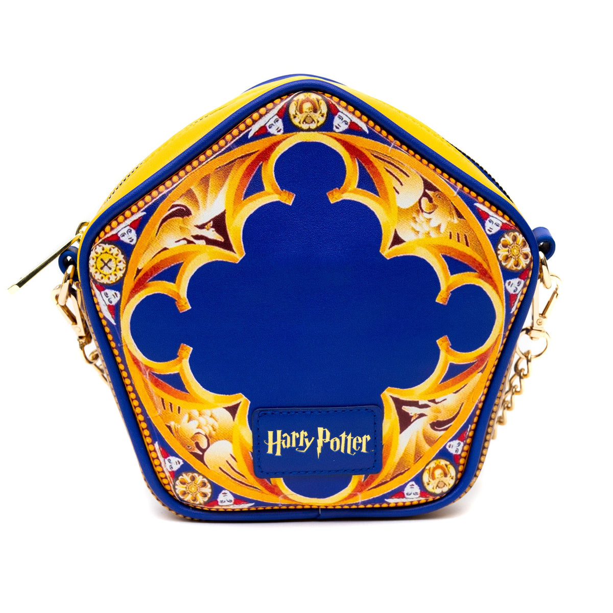 Harry PotterBag  Crossbody  Figural  Chocolate Frog Candy Box Replica Debossed Gold  Blue  Vegan Leather-zoom-3