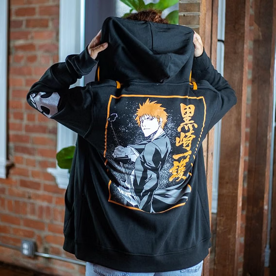BLEACH Ichigo 2 Tone Military Zip Hoodie-zoom-7