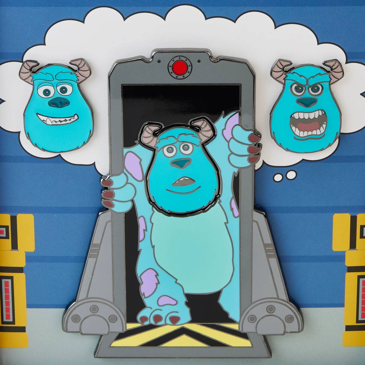 Loungefly Disney Pixar Monsters Inc Sully Door Mixed Emotions 4 piece pin set-3