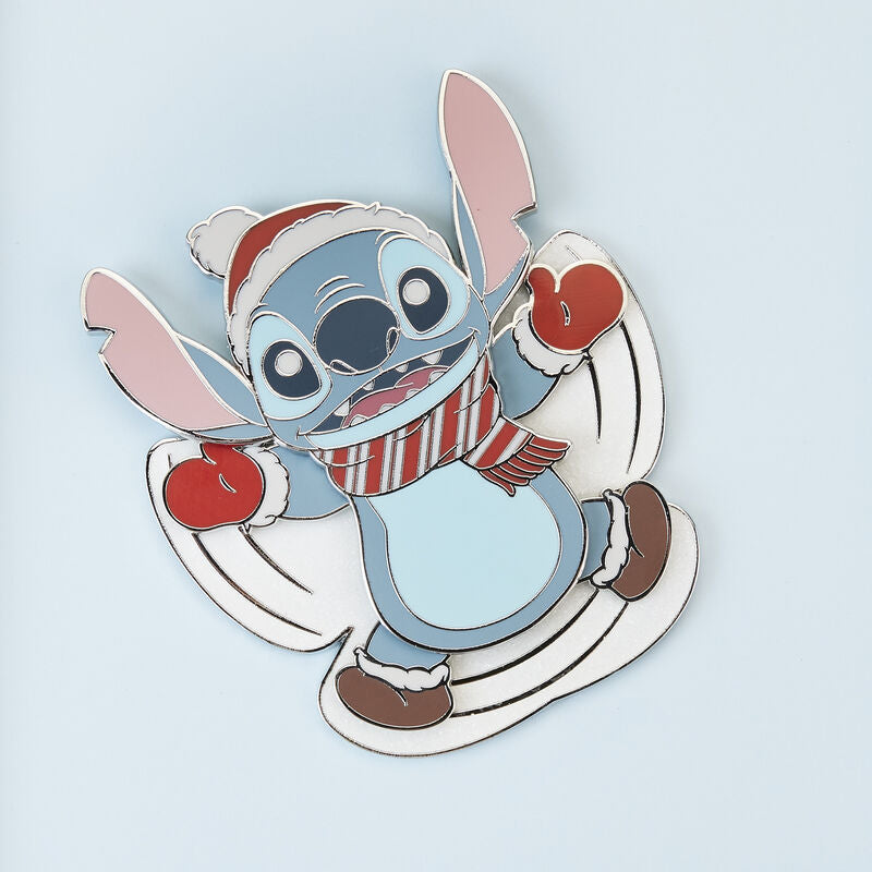 Loungefly Stitch Holiday Snow Angel 3" Collector Box Sliding Pin-zoom-7