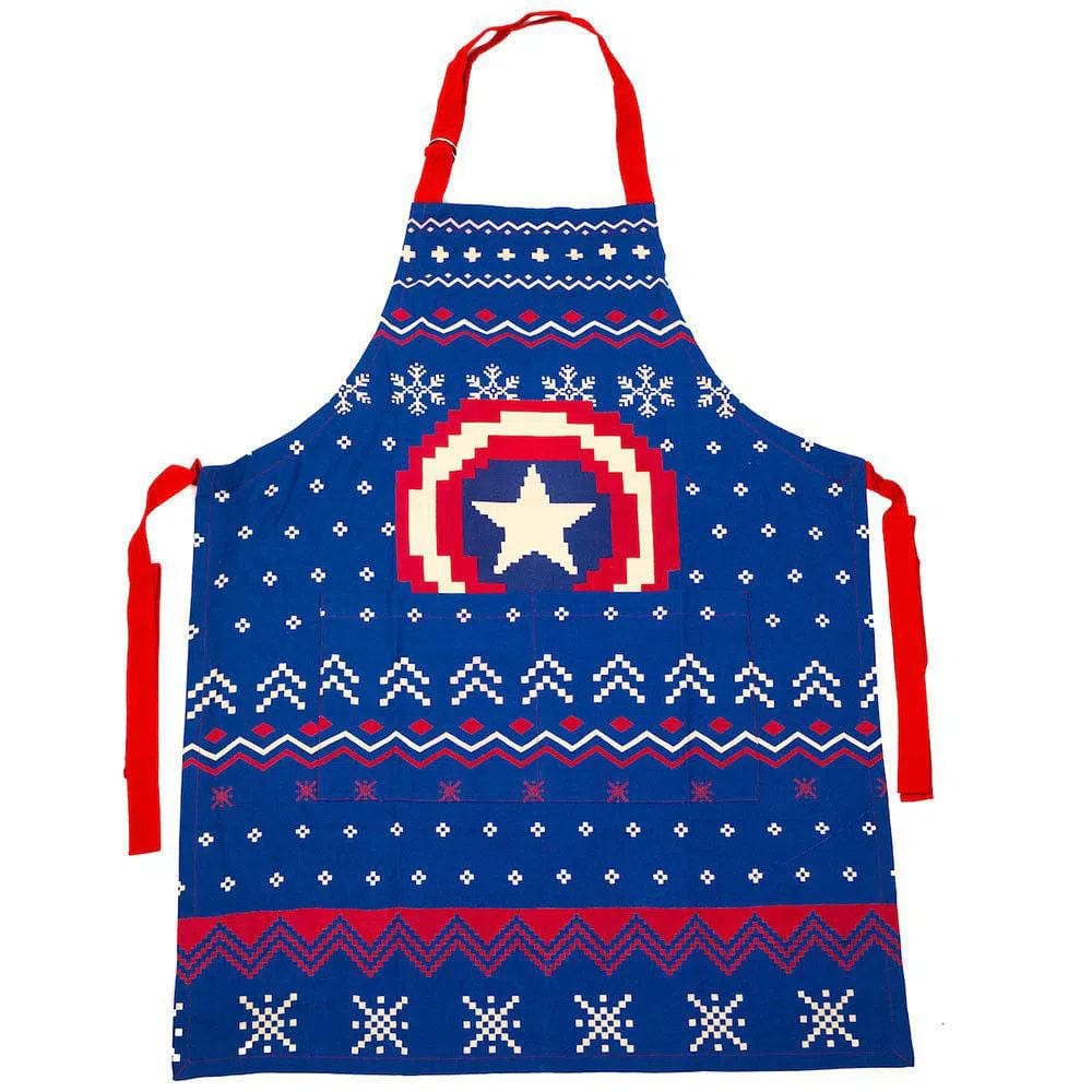 Marvel: Captain America - Christmas Kitchen Gift Set - Bioworld - Apron, Oven Mitt & Dish Towel-zoom-2