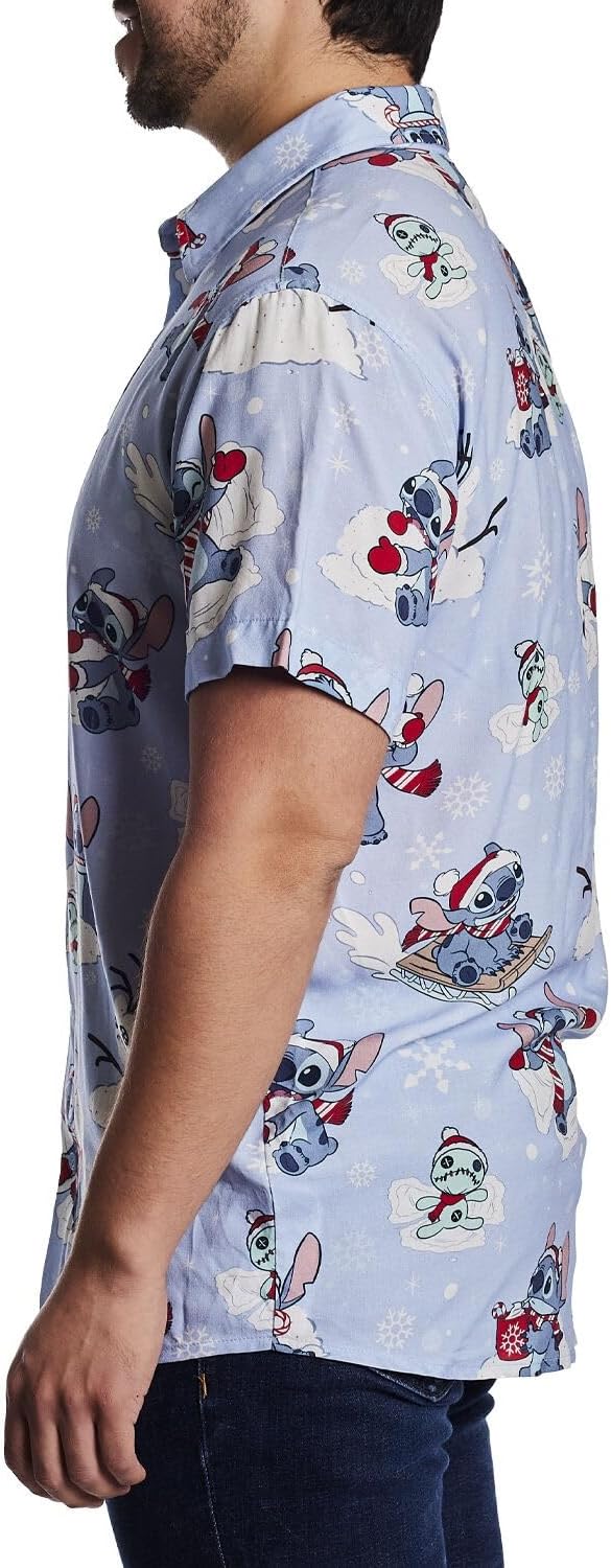 Loungefly Disney Lilo & Stitch Snow Angel Camp Shirt