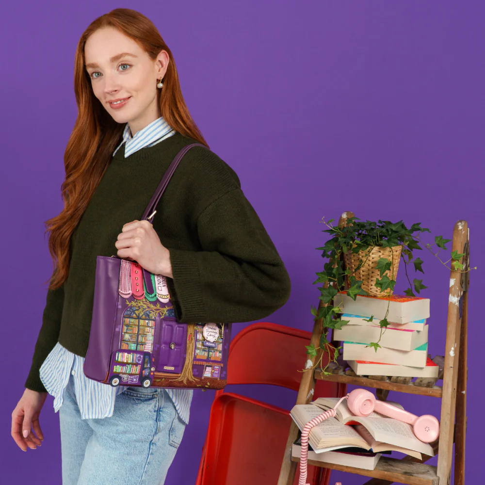 Vendula London Travelling Library Bookshop Shopper Bag-zoom-6