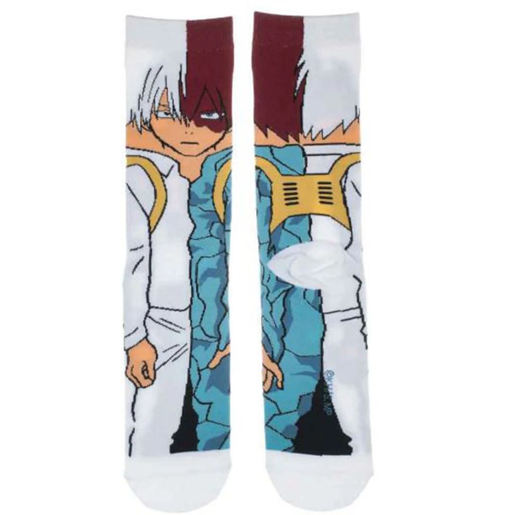 My Hero Academia Todoroki 360 Character Single Pair Men's Crew Socks