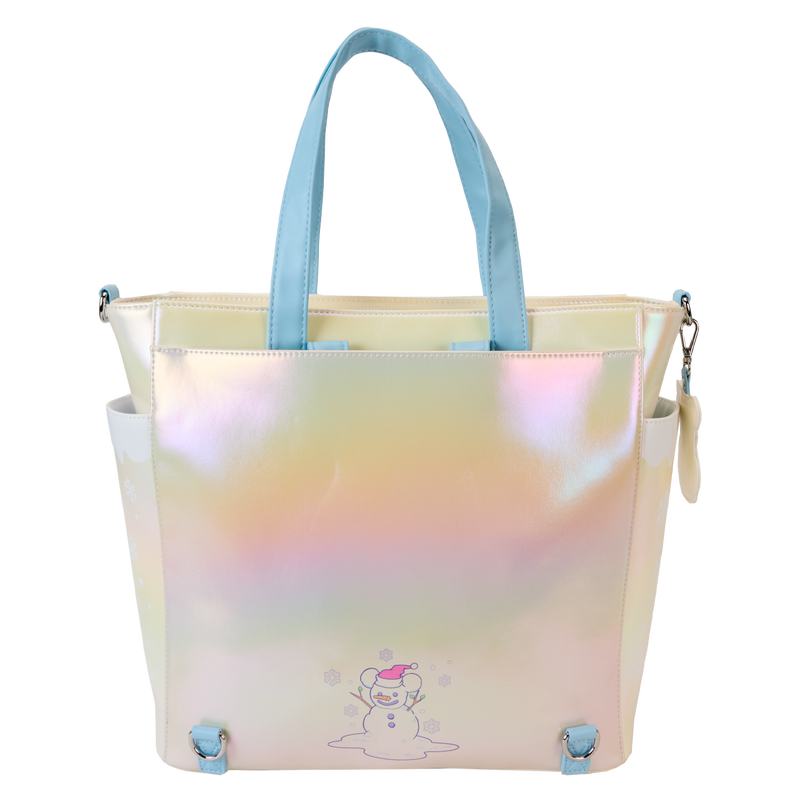 Loungefly Disney Mickey And Friends Winter Wonderland Scene Convertible Tote-5