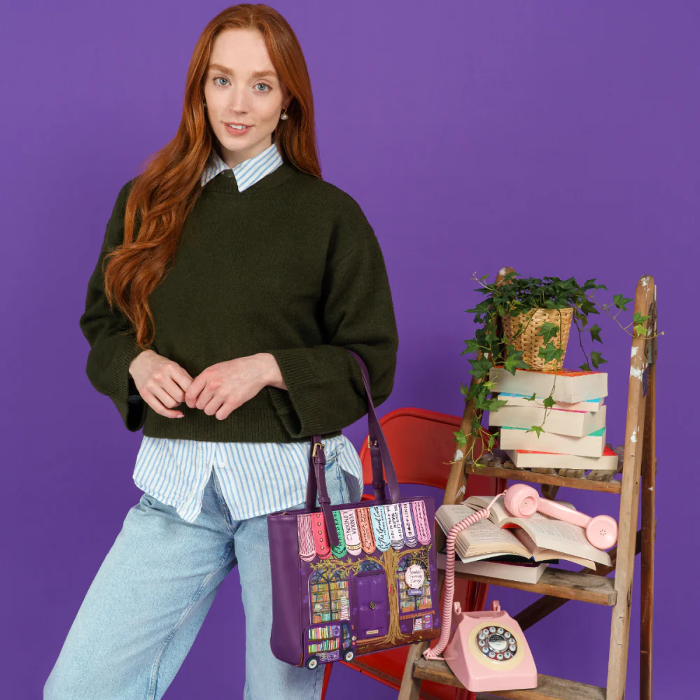 Vendula London Travelling Library Bookshop Shopper Bag-zoom-11