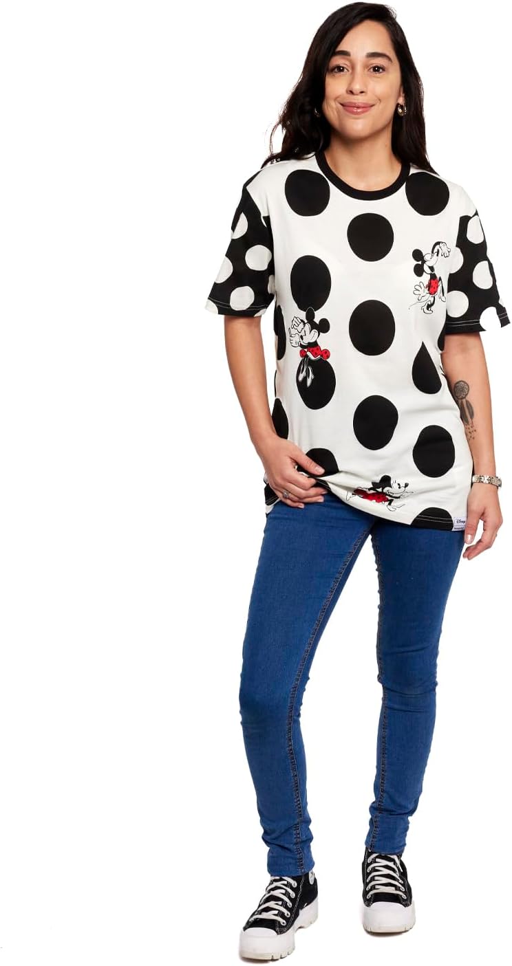Loungefly Apparel Disney Minnie Mouse Rock the Dots unisex t shirt-3