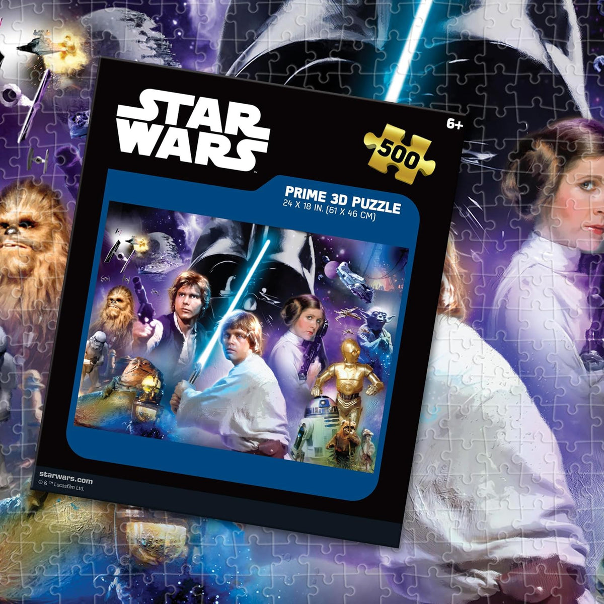 Prime 3D | Lucas | Star Wars | 500 Piece 3D Jigsaw Puzzle for Adults & Kids | Finished Size 24" x 18" | Challenging & Fun for Adults, Kids & Families | Immersive 3D Lenticular Effect-6