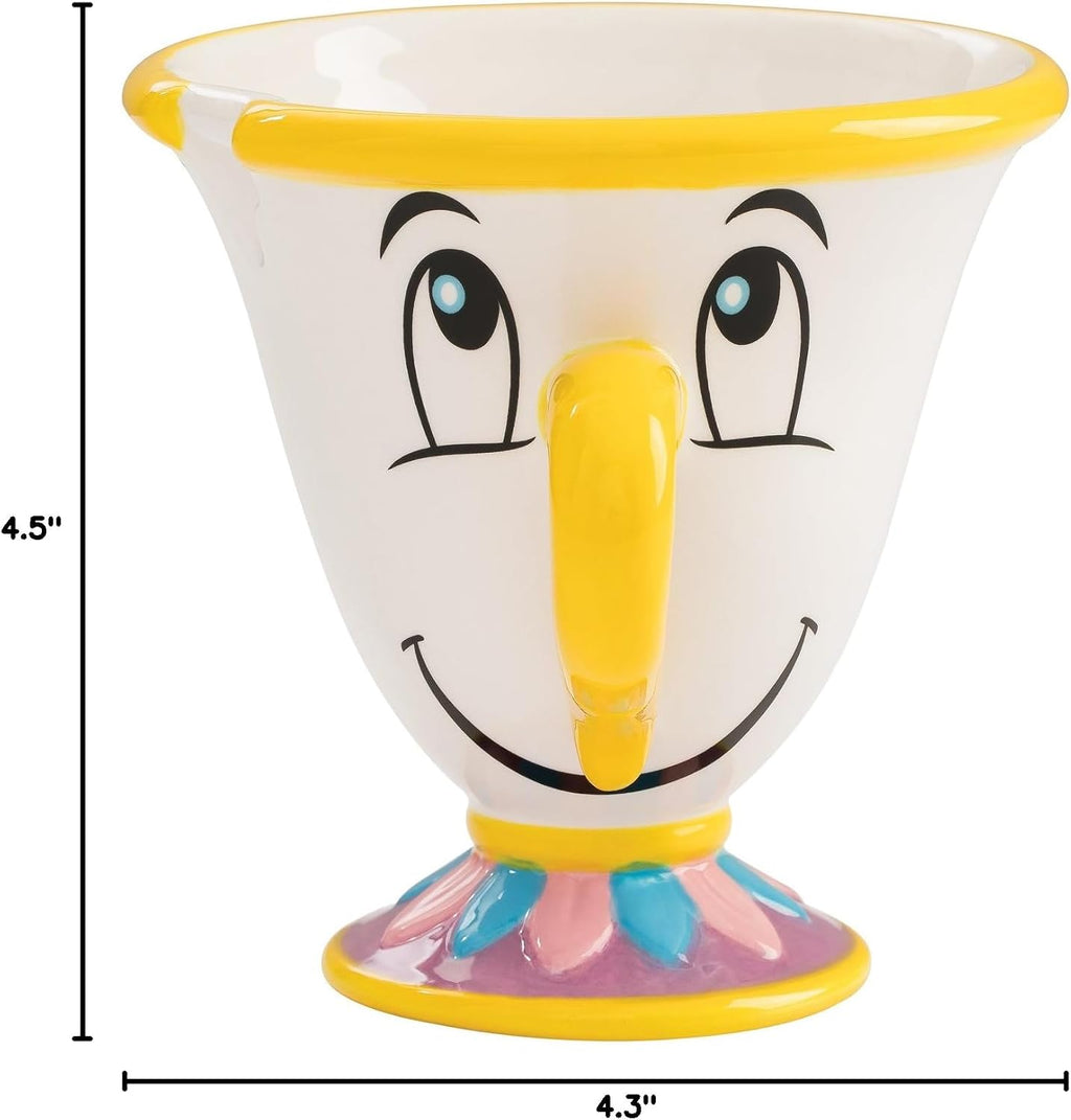 Vandor Disney Beauty and The Beast Chip Replica Sculpted Ceramic Tea Cup, 8 Ounce