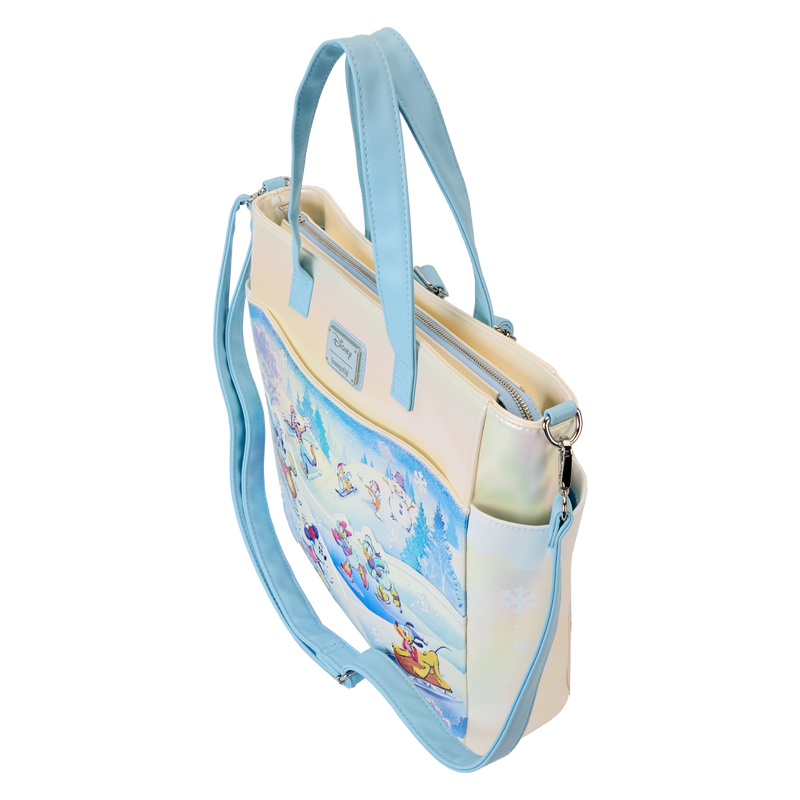 Loungefly Disney Mickey And Friends Winter Wonderland Scene Convertible Tote-zoom-3