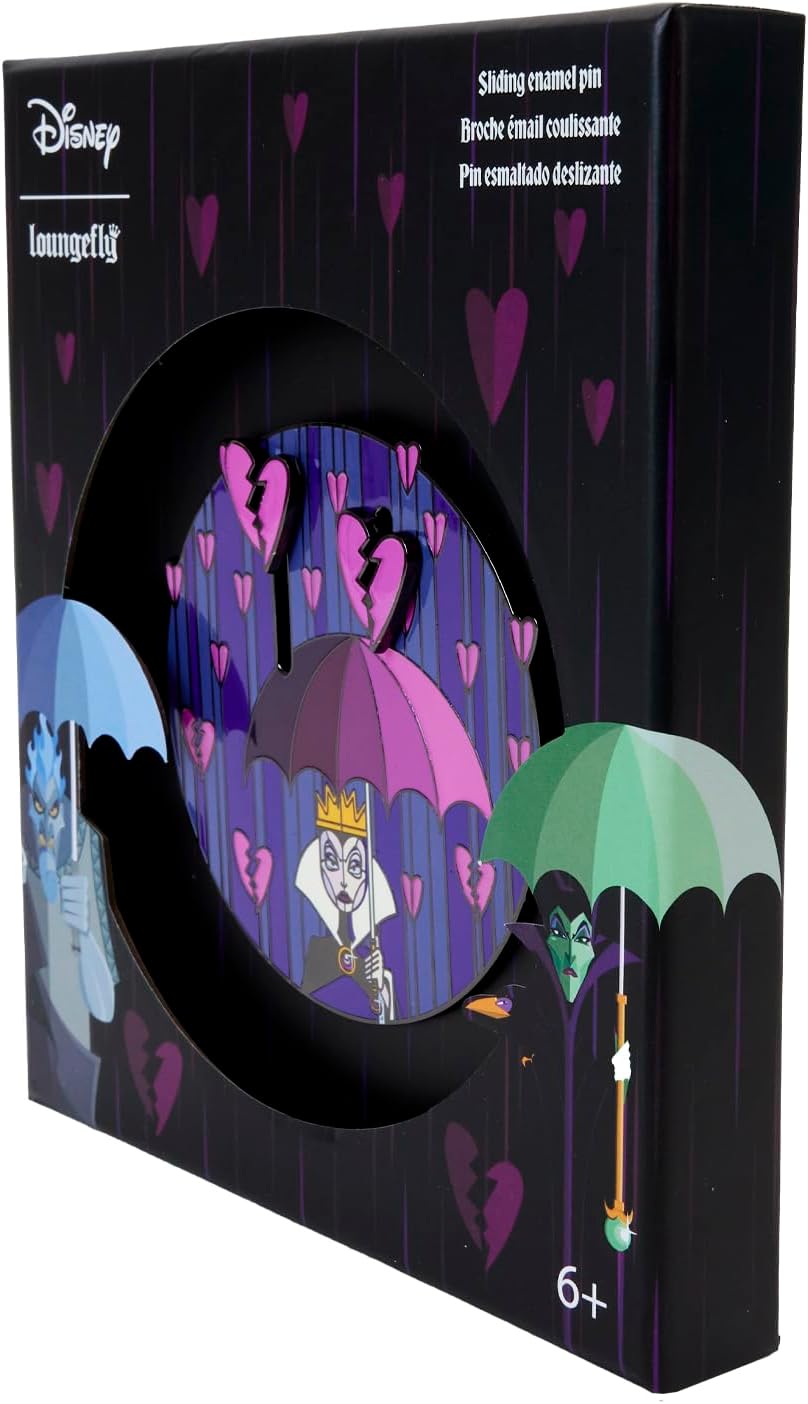 Loungefly Disney Villains Curse Your Hearts 3 Inch Collector Box Sliding Pin-zoom-4