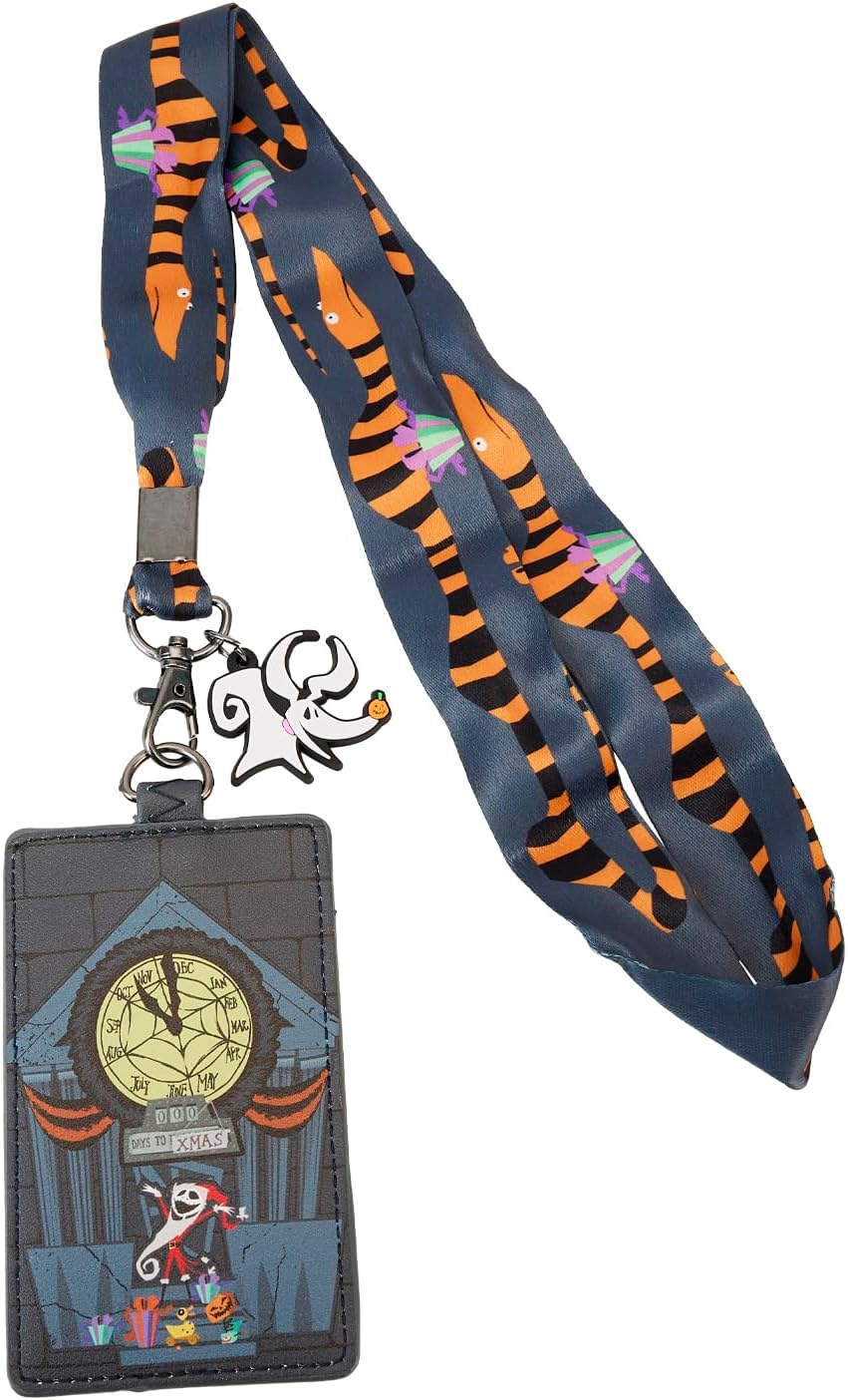 Loungefly Disney Jack Skellington Town Hall Lanyard with Card Holder