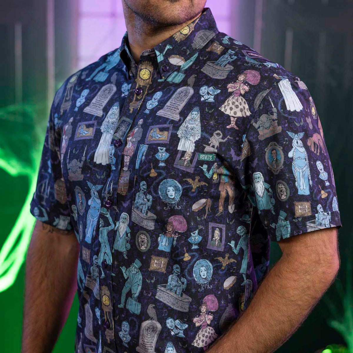 RSVLTS Disney's Haunted Mansion "Room for One More" – KUNUFLEX Short Sleeve Shirt-2