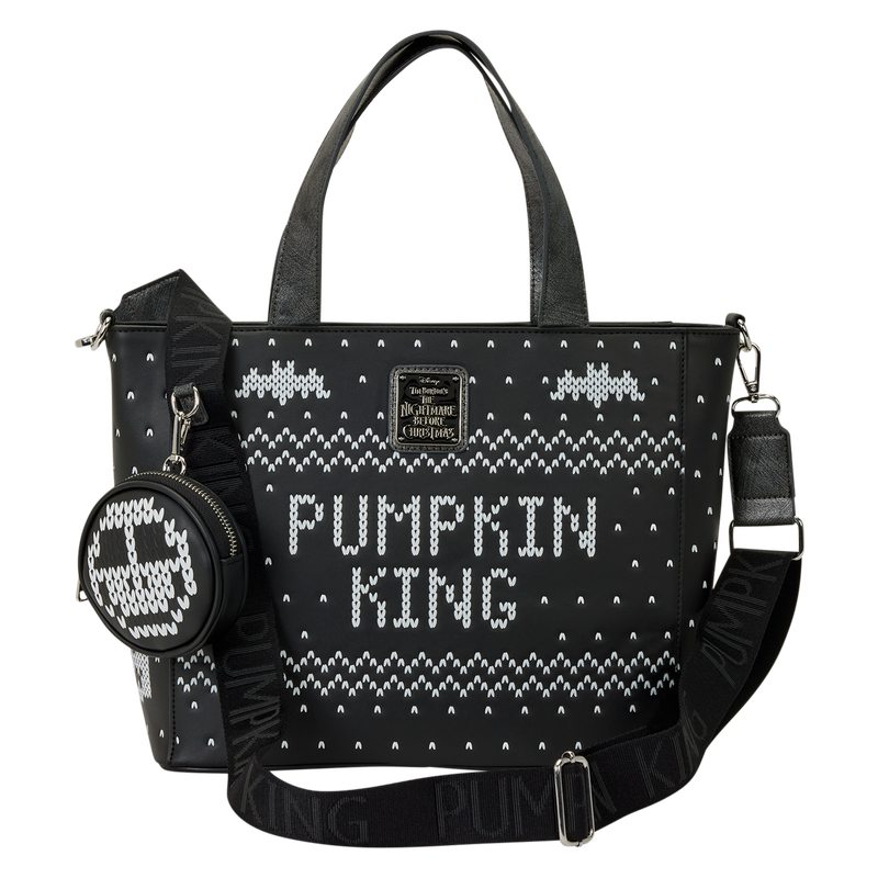 Loungefly The Nightmare Before Christmas Jack Skellington Reversible Sequins Tote Crossbody Bag with Coin Bag-5