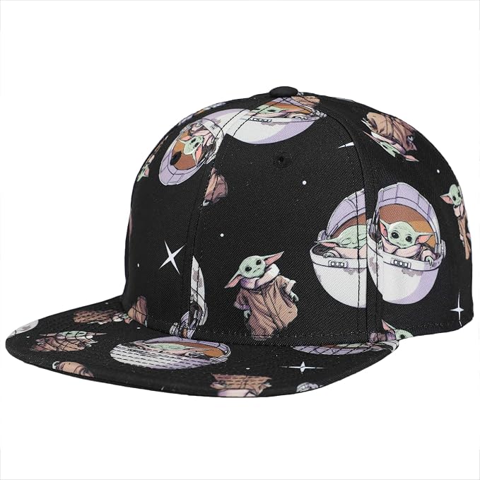 Star Wars The Child Grogu All Over Print Snapback Hat, Star Wars, One Size-zoom-3