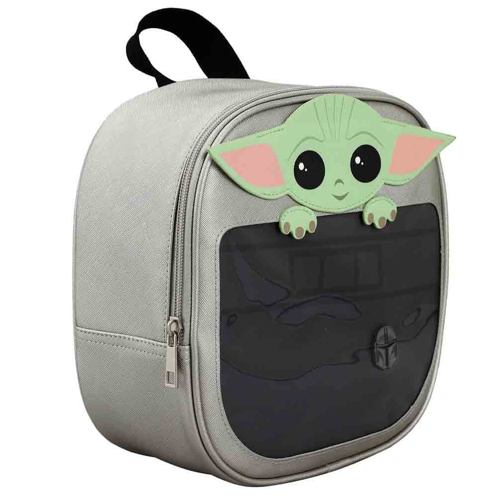 Star Wars Baby Yoda Grogu Grey Collectible Pin Display Mini Backpack-zoom-2