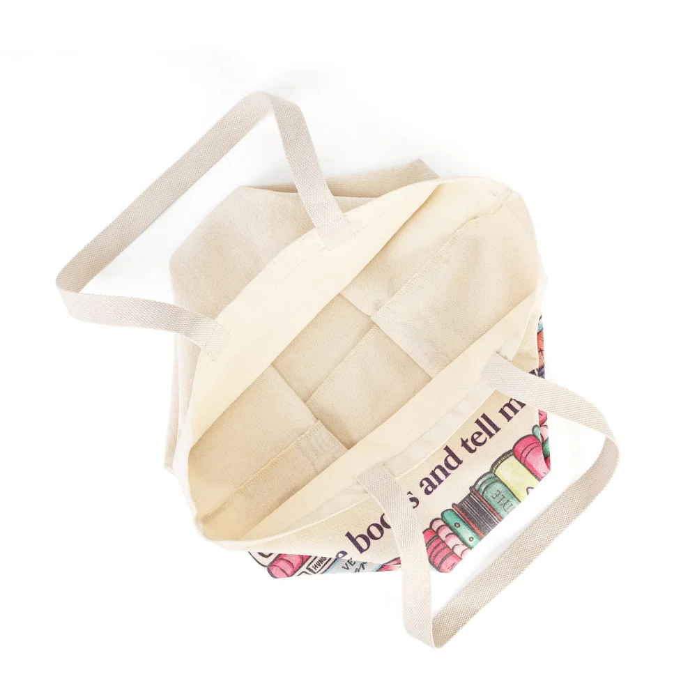 Vendula London Travelling Library Bookshop Canvas Tote Bag-zoom-9